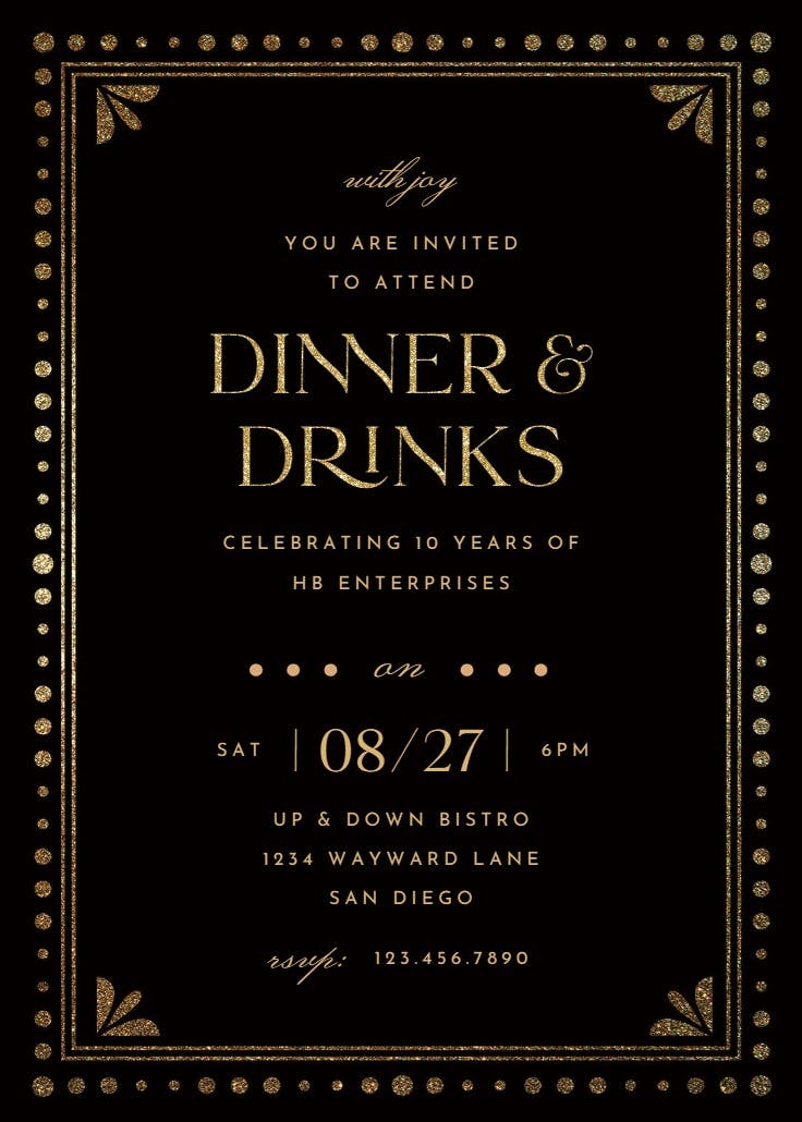 Dinner Party Invitation Templates Free Greetings Island